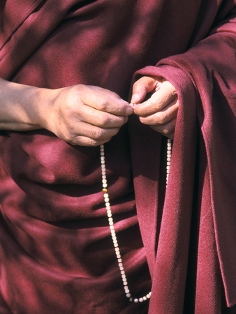 The Dalai Lama with Mala Prayer Beads