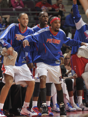 Toronto Raptors v Detroit Pistons: Richard Hamilton, Tayshaun Prince and Rodney Stuckey