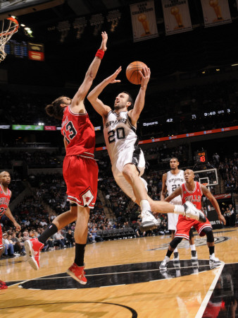 Buy Chicago Bulls v San Antonio Spurs: Manu Ginobili and Joakim Noah at AllPosters.com