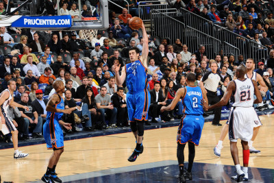 Oklahoma City Thunder v New Jersey Nets: Nick Collison