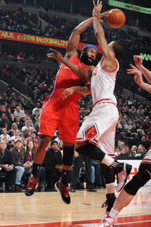 Los Angeles Clippers v Chicago Bulls: Baron Davis and Derrick Rose
