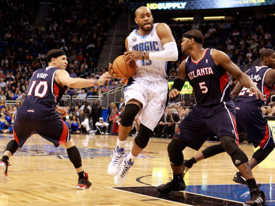 Atlanta Hawks v Orlando Magic: Vince Carter, Mike Bibby and Josh Smith