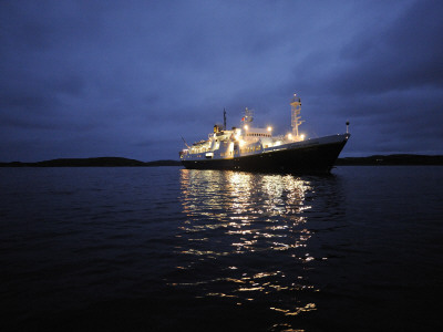 National Geographic Endeavor Anchored Off the Coast of Isle of Lewis