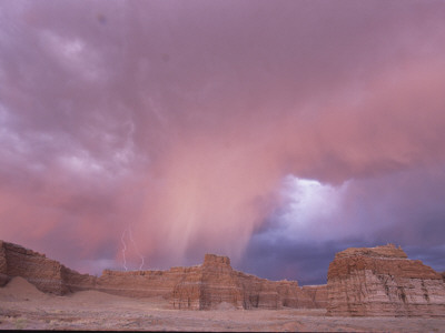 Buy Lightning Storm over Tohachi Canyon, in the Painted Desert at AllPosters.com