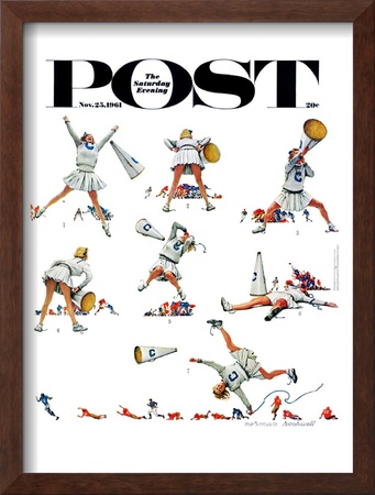 "Cheerleader" Saturday Evening Post Cover, November 25,1961 Poster