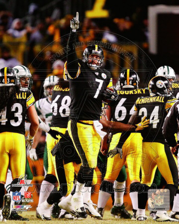 Ben Roethlisberger Celebrates Winning the 2010 AFC Championship Game Poster