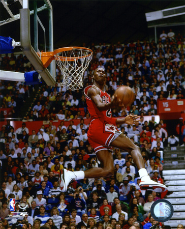 Michael Jordan 1987 Slam Dunk Contest Action