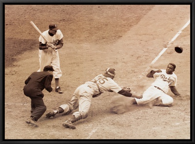 Jackie Robinson Stealing Home, May 18, 1952 Poster