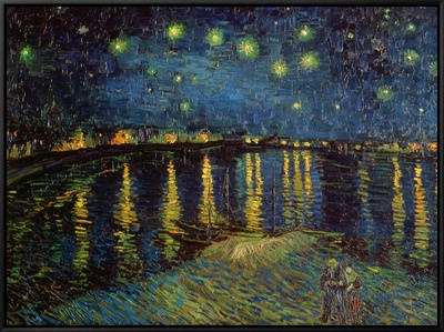 Starry Night Over the Rhone, c.1888 Framed Canvas Print