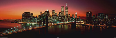 Buy New York - Brooklyn Bridge at night at AllPosters.com