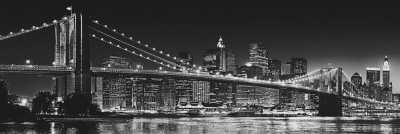 New York - Brooklyn Bridge b/w