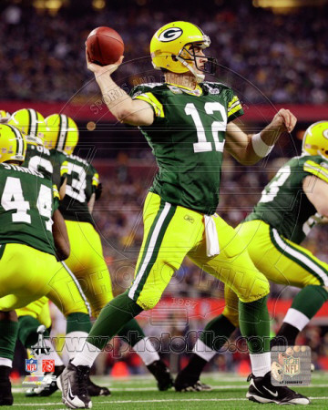 Aaron Rodgers Action from Super Bowl XLV Poster
