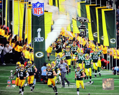 Green Bay Packers Super Bowl XLV Introduction Poster