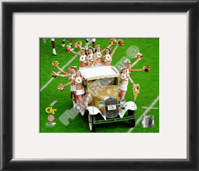 Georgia Tech University Yellow Jacket Cheerleaders ride the Rambling Wreck 2004 Poster