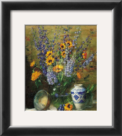 Delphiniums and Chinese Vase