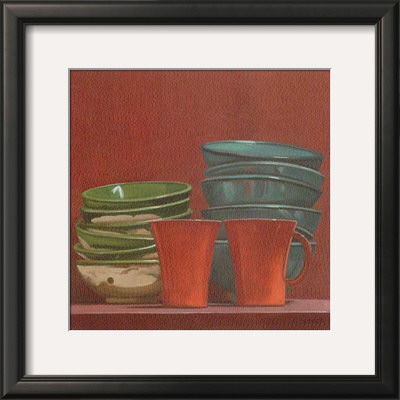 Vaisselle Sur Fond Rouge