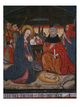 Nativity, Panel from the Church San Andres of Tortura, Late 15th Century-Early 16th Century