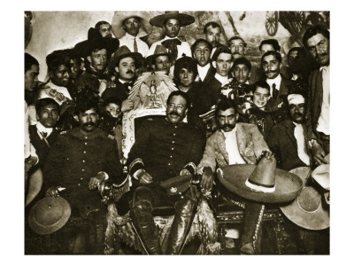 Pancho Villa in the Presidential Chair with Emiliano Zapata at His Side, Mexico City, 1914-5