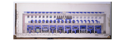 Previously Unrecorded Architectural Drawings for a Shop and Arcaded Street, C.1915