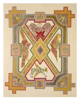 The Four Evangelists, from a Facsimile Copy of the Book of Kells, Pub. by Day and Son