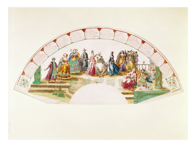 Design for a Fan Celebrating the Dance and Carnival of Nations, 1733