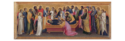 Madonna and Child with Saints, Detail from the Predella of the Death of the Virgin