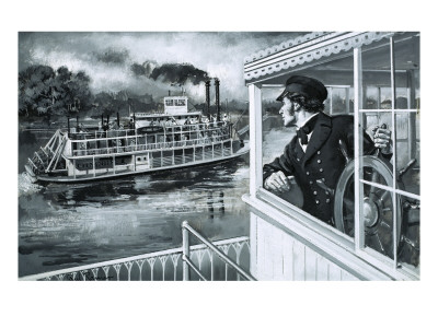 Mark Twain on the River.