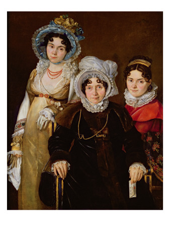 Portrait of Madame De Tangry and Her Daughters, after 1816