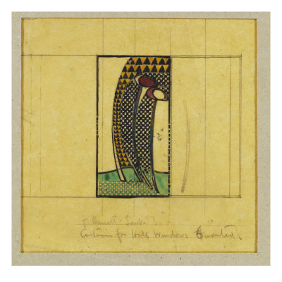 Design for Curtains for the Hall Windows, for W.J. Bassett-Lowke, 1916-17