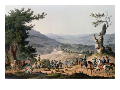 Subugal on the River Coa, Engraved by C. Turner 1811