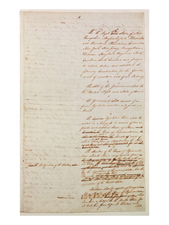 First Draft of the Constitution of the United States, 1787