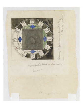 Design for a Clock Face, for W.J. Bassett-Lowke, 1917