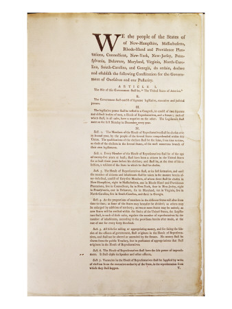 The United States Constitution, 1787