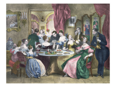 Tea in High Society in France, C. 1840