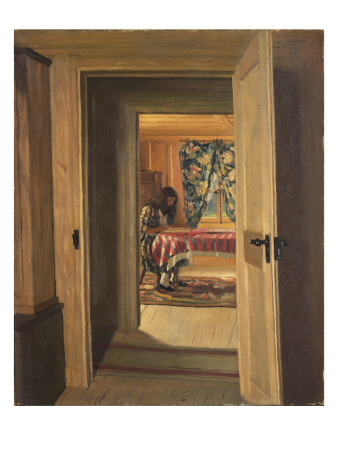 Interior with a Young Girl Writing, 1905