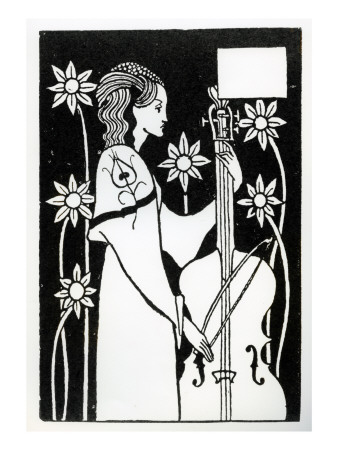 Lady with Cello, from 'Le Morte D'Arthur'