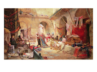 Carpet Bazaar, Cairo, 1887
