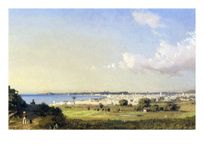 Havana Bay in Cuba c 1854.
