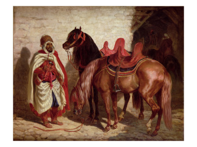 An Arab with Two Horses