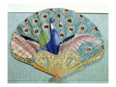 Peacock Fan, Circa 1905