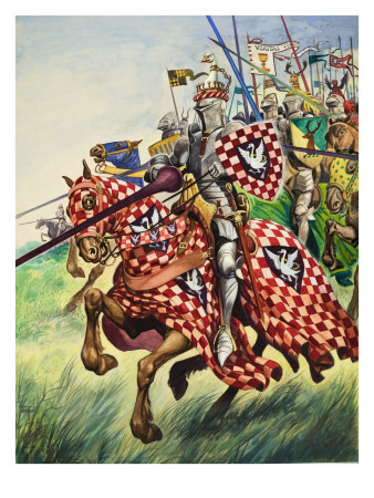 Knights Charging into Battle