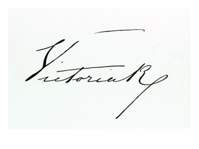 Signature of Queen Victoria