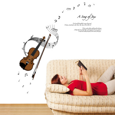 Strumming Violin A Song of Joys Wall Decal