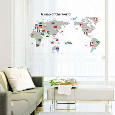 World Map with Flags Posters
