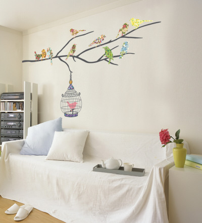 Birds in Tree Wall Decal