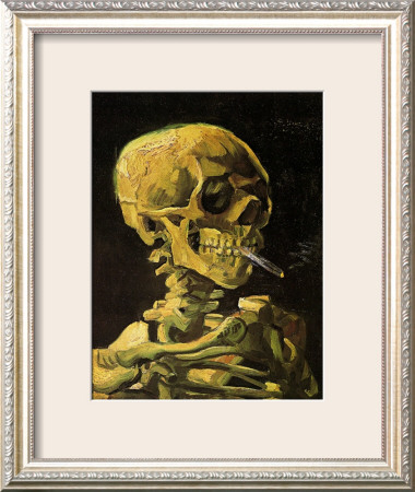 Skull with Burning Cigarette