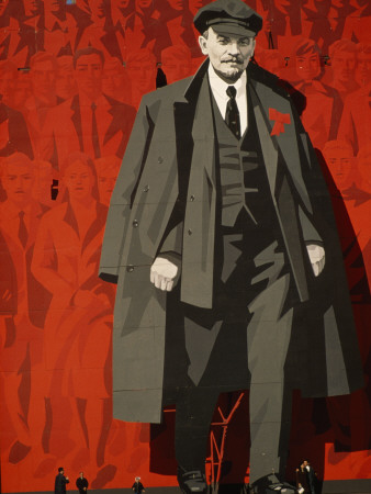 Buy A Mural of Lenin Towers over a Leningrad Square at AllPosters.com