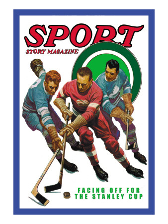 Facing Off for the Stanley Cup, c.1936 Poster