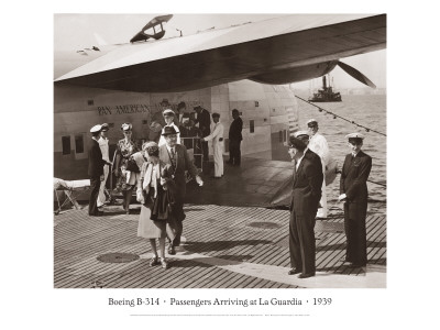 Buy Boeing B-314, Passengers Arrive at La Gaurdia, 1939 at AllPosters.com