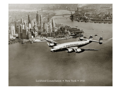 Buy Lockheed Constellation, New York 1950 at AllPosters.com